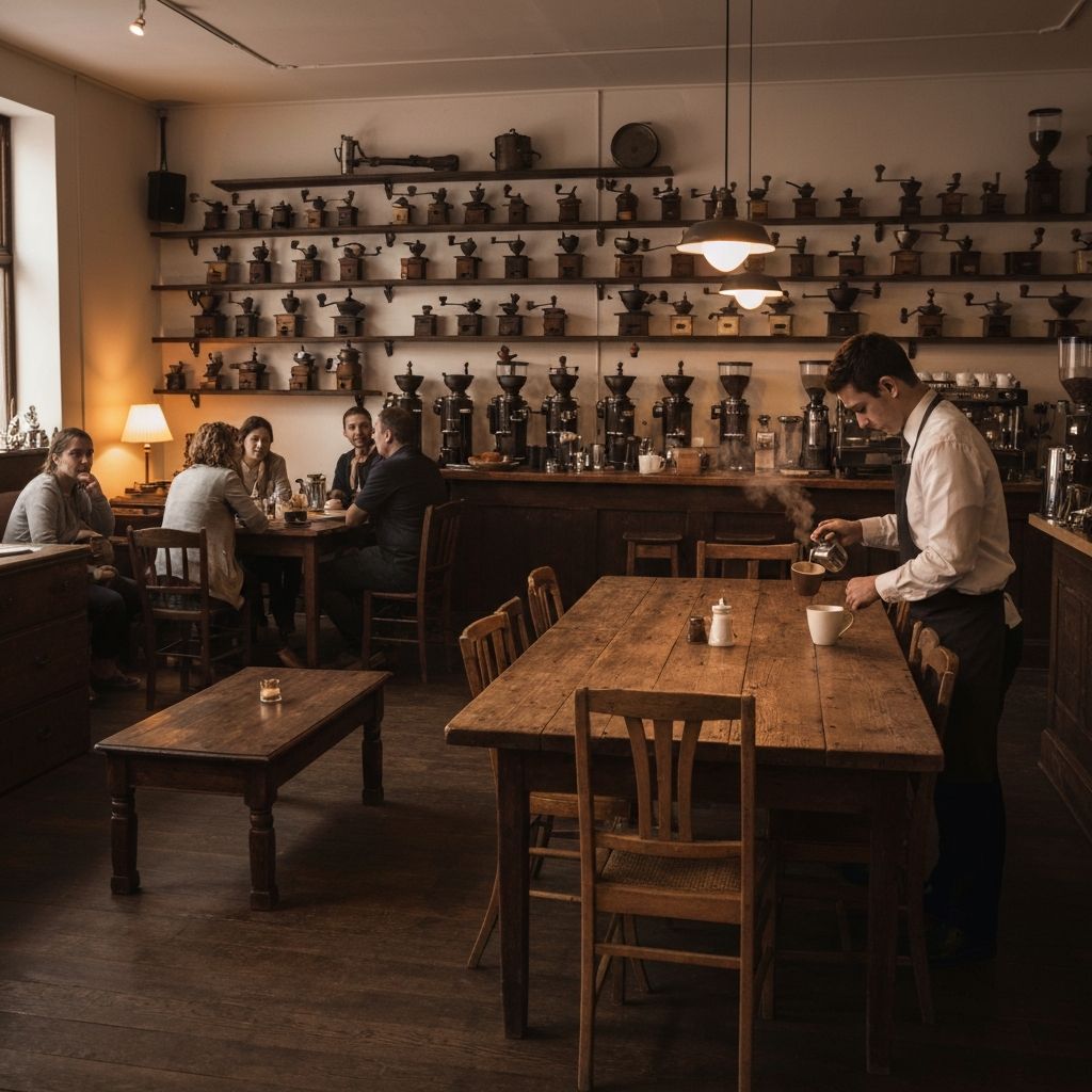 Granos de café artesanal premium